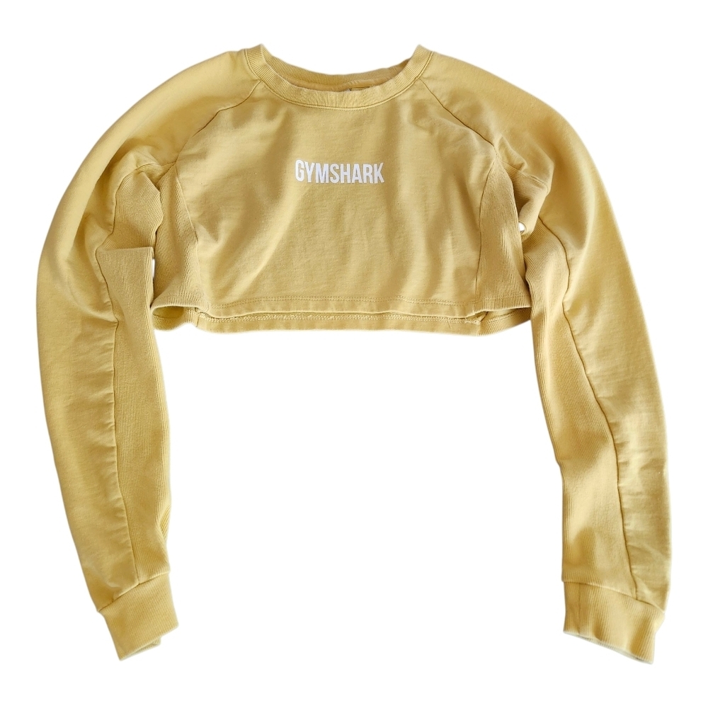 Gymshark Yellow Cropped Sweatshirt